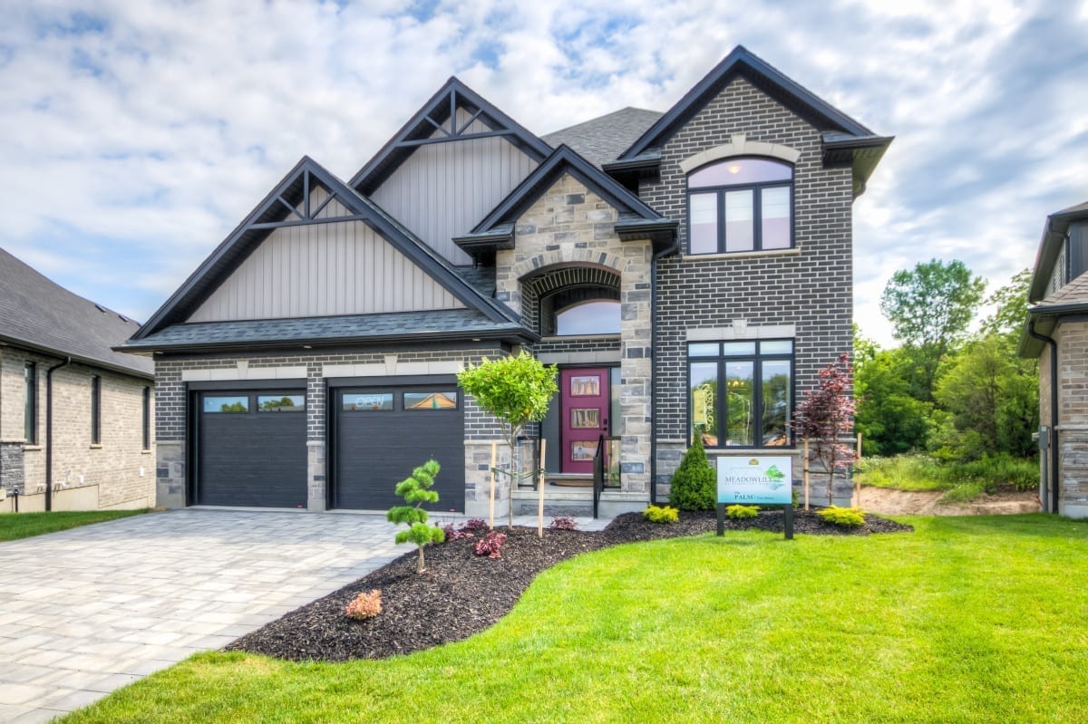 Exterior view of a Meadowlily model home.